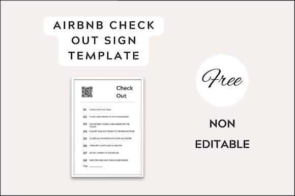 Airbnb Check Out Rules Sign Template