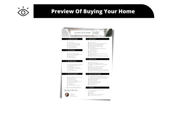 Buying Your Home Checklist