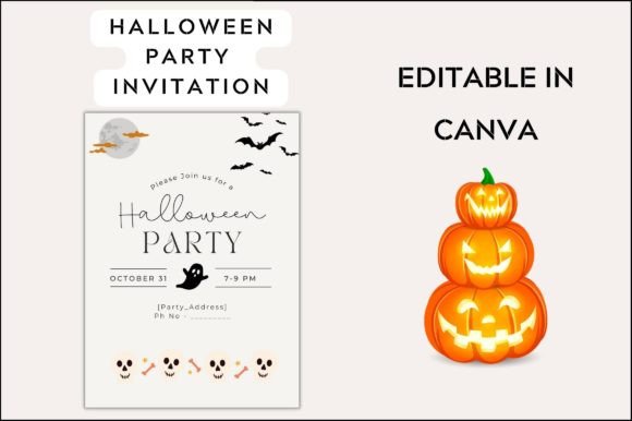 Editable Halloween Party Invitation