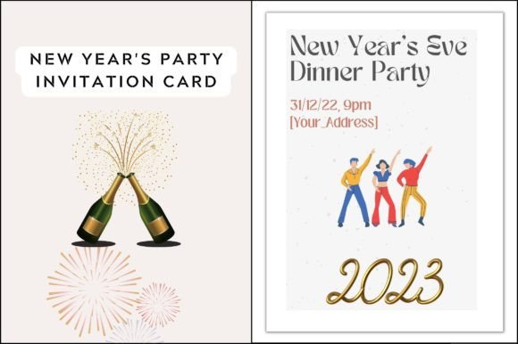 Editable Party Invite Card for a Stress-Free New Year Celebration