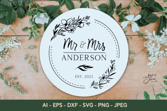 Family Monogram Svg Wedding Monogram SVG