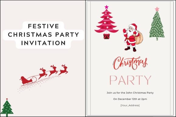 Festive Christmas Party Eve Invitation