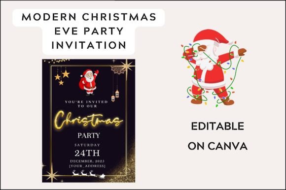 Modern Christmas Eve Party Invitation