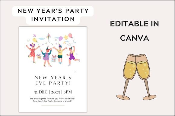 New Year's Party Invitation Card