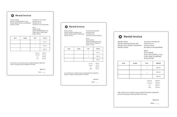 Rental Invoice Template: A Simple Solution for Business Professionals
