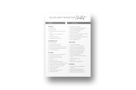 Sellers Agent Transaction Checklist Free: Streamline Your Real Estate Workflow